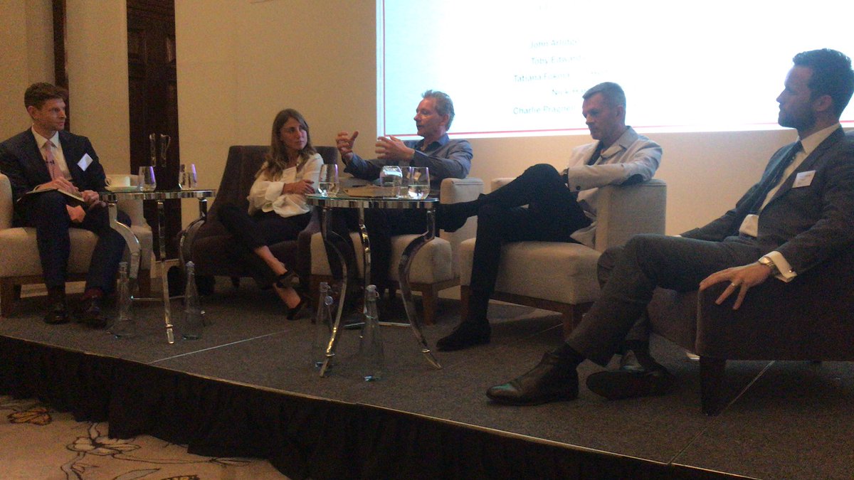 SpearsMagazine's tweet photo. ON NOW: what does ‘luxury’ mean in 2019? With @johnarlidge , @flyvictor , @Hedonism_Wines and Nick Hart
Chaired by @EdwinSmith
#swif2019 https://t.co/kl59zF5jO1