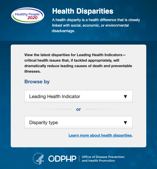 girlshealth's tweet photo. #DYK? Our #HP2020 data tool lets you view health disparities by groups like sex, race/ethnicity, and more. Learn more about this feature: https://t.co/VjkbmvmKIV https://t.co/6gEo8LMupH
