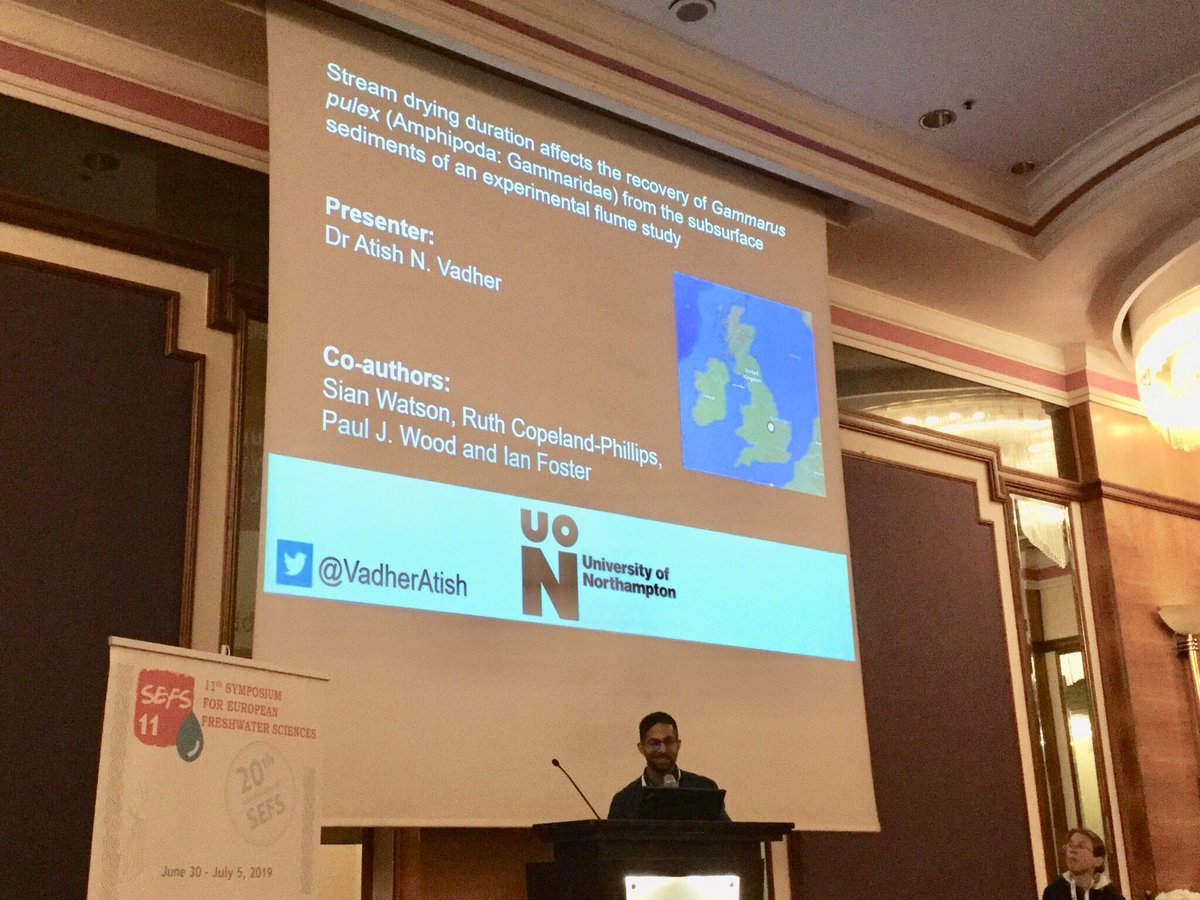 VadherAtish's tweet photo. Presenting the latest experimental temporary stream research being developed @UniNorthants @EnvSciUoN @GeogNorthampton at #SEFS2019, Croatia 

@DeanofFAST @JeffOllerton https://t.co/EeE7w6zinF