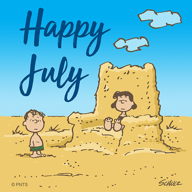 Snoopy's tweet photo. Hello, July! https://t.co/HcprKjATW3