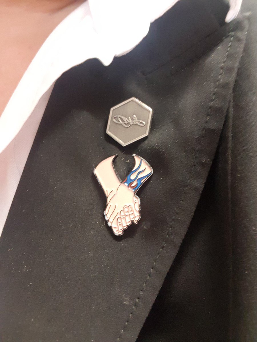 KarmaDoll77's tweet photo. I get asked regularly the meaning of my pins I wear daily, & while I happily tell all who will listen, this month they hold special significance. I miss you Chaz but I choose to celebrate your incredible spirit.
π for sharing your gifts with the world β€οΈπ€
#MakeChesterProud https://t.co/6DUJQtZKbe