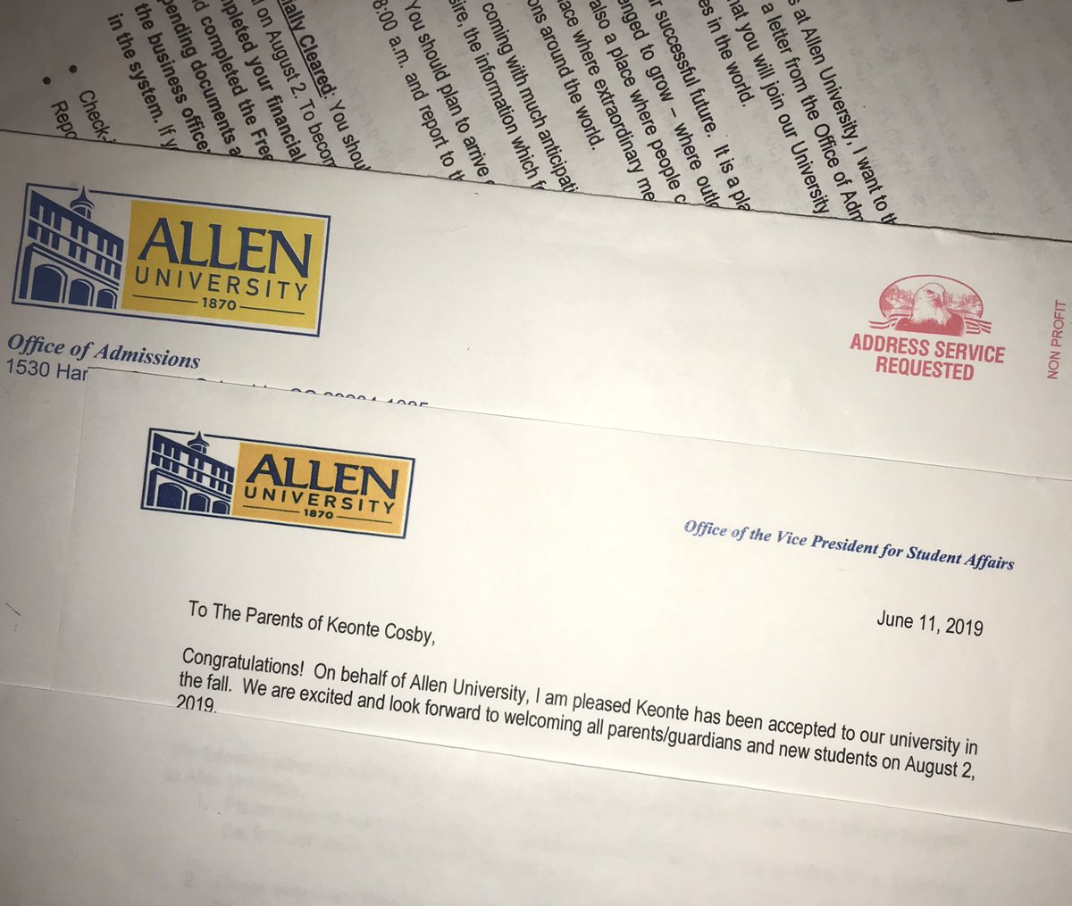 Allen University💙🐝SC tweet media