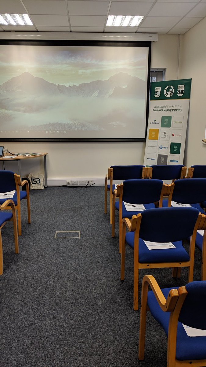 Ready to go for our PPE Seminar. Thanks to <a href="/UkKannegiesser/">Kannegiesser UK Ltd</a> for hosting us! #TSA #Kannegiesser