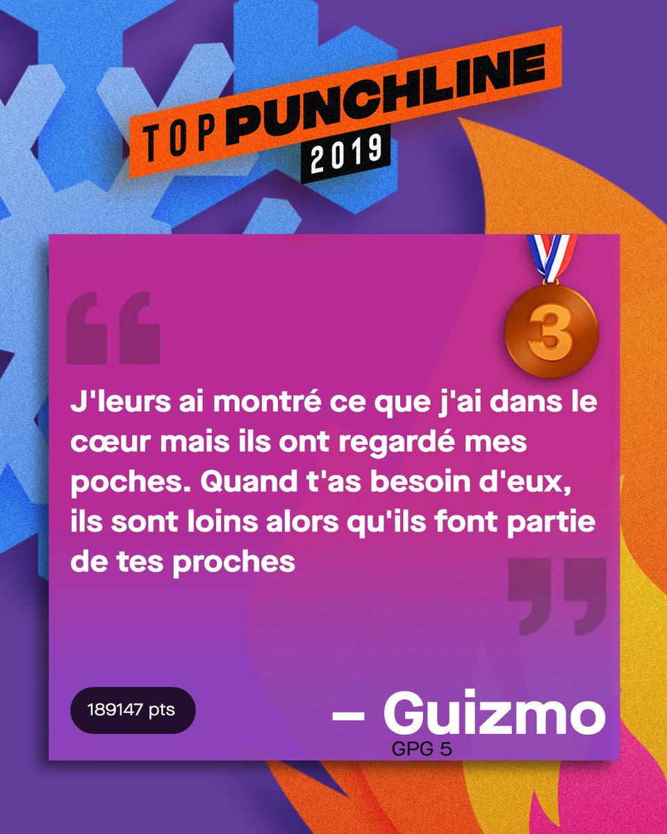 Vous avez voté pour les meilleures punchlines du début d’année 2019, découvrez le classement : punchlines.redbull.com 🔥
📅 Rendez-vous en septembre pour le second round !