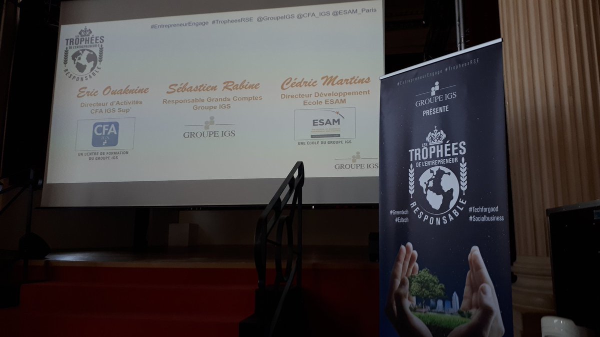 JuliaMorawski's tweet photo. Juré pour le trophées de l'entrepreneur.e Responsable #EntrepreneurEngage #tropheesRSE @GroupeIGS membre @Cap_Digital https://t.co/orw74ax9Dg