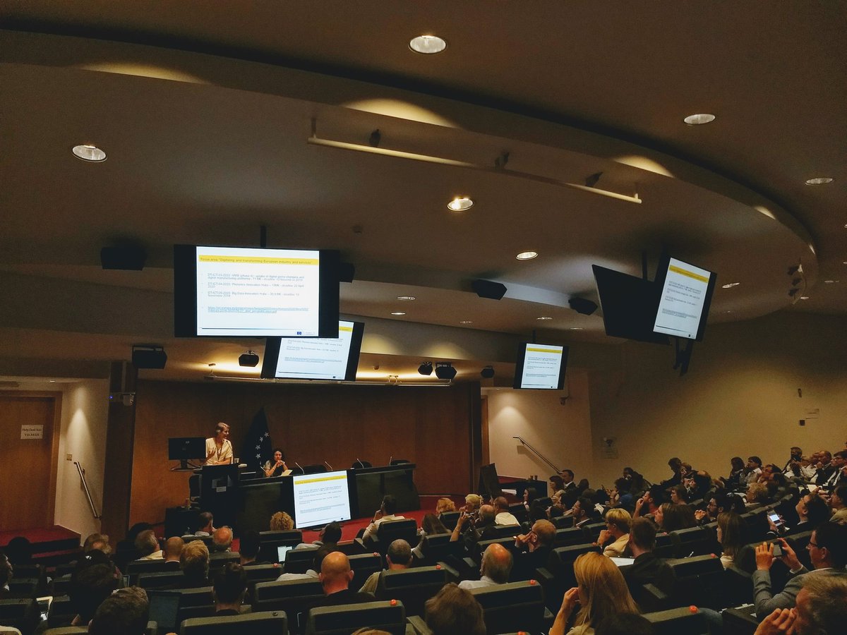 DihnetE's tweet photo. Anne-Marie Sassen, Deputy Head of Unit, Technologies &amp; Systems for #DigitisingIndustry, #DGCONNECT presents the upcoming calls in H2020. #7WGDIH #DIHs #H2020 #workinggroupmeeting https://t.co/qICSlVEVvO