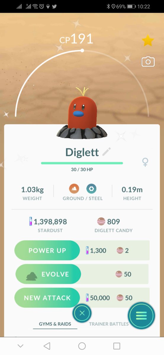 poppychubbs's tweet photo. Another lucky day today! *shiny* Groudon from raid and *shiny* Diglett caught in the wild! Yay! Almost 4.2M/5M on the #RoadtoLevel40! 800K to go! Keep grinding! #ShinyPokemon #PokemonGO #PokemonGoKL #PokemonGoMalaysia https://t.co/QCmKms9dt1