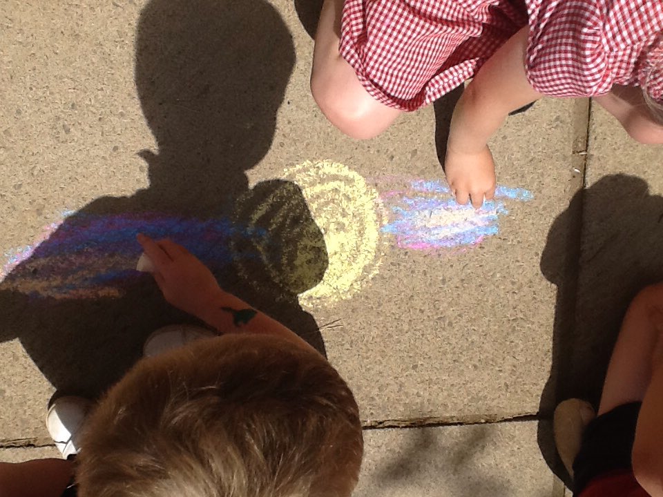 Hendrefoilan's tweet photo. Creating beautiful African sunsets using chalk and working brilliantly as a team!! #hdfpRec https://t.co/o8IRfAxZLv