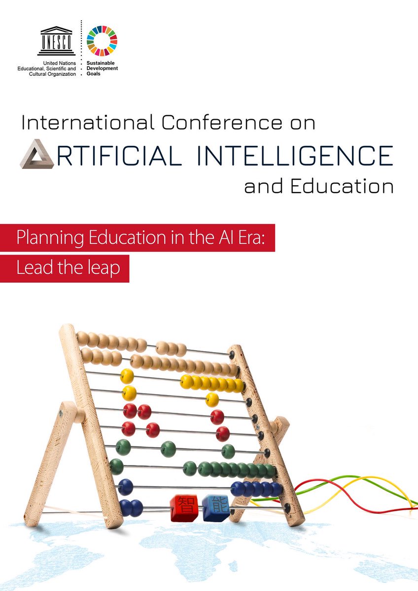 ValMMendes's tweet photo. First ever consensus on Artificial Intelligence and Education published by @UNESCO @UNESCOICTs https://t.co/EZH3tDGOVj #AI #SDGs #Education2030 #outcomedocument #AIinED https://t.co/bUFwaLQeBI