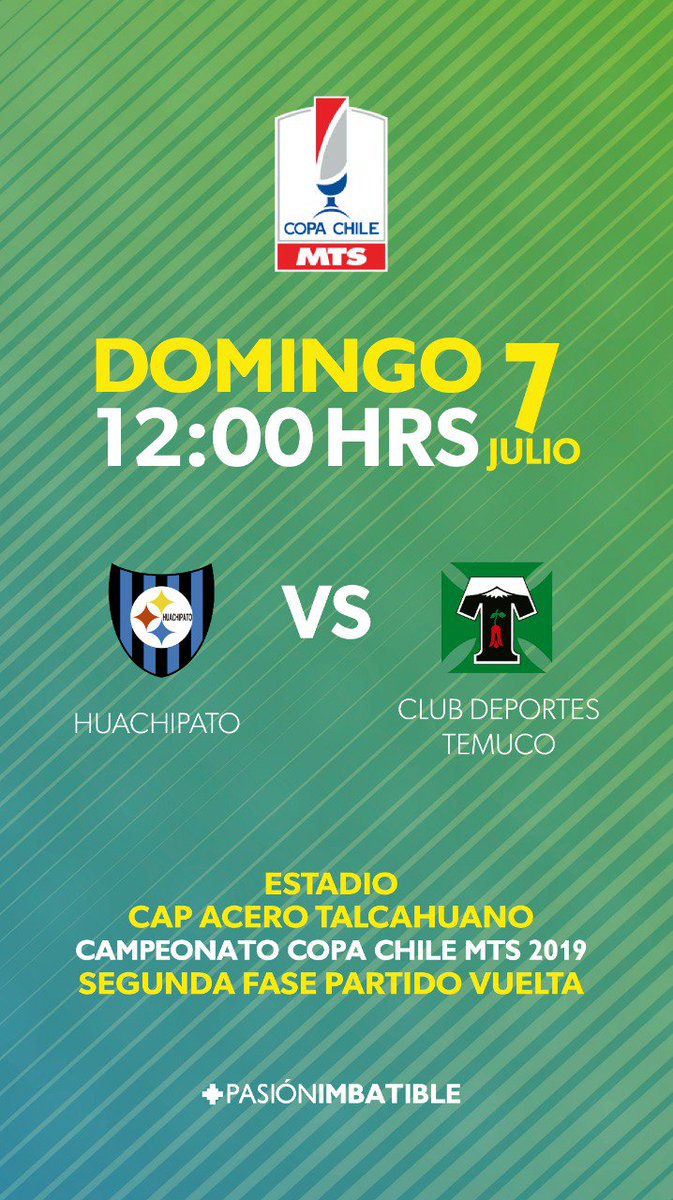 Se viene #CopaChile 
#VamosTemuco con todo por la clasificación!!!
💪💪💪