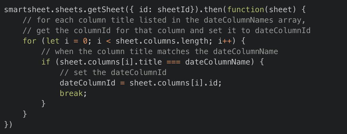 Start your Monday with this tip on working with columns better in the Smartsheet API. Creating a map can help make your code more understandable for what is getting updated. bit.ly/2xcZeXD