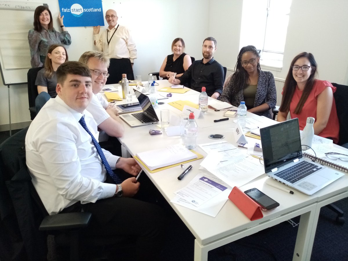 Great first day for our new recruits who will be joining the #FairStartScotland team. They've had a productive day finding out how we work and all our processes to help us deliver a high quality service to our participants.