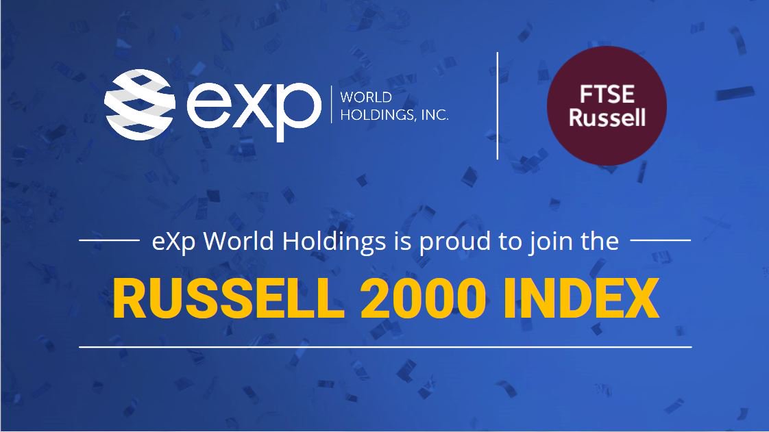 We're eXcited to share that <a href="/eXpWorldIR/">eXp World Holdings</a>'s common stock has been added to the Russell 2000 Index! The index measures the performance of 2000 small-cap companies in the Russell 3000 Index, which is made up of 3000 of the largest, publicly traded U.S. stocks. expworldholdings.com/news
