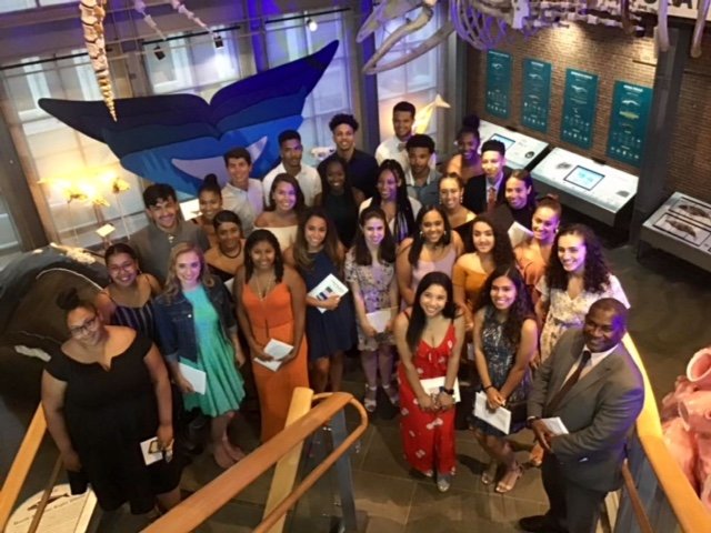 CGCVBoston's tweet image. Consul General Herminio Moniz with 2019 Cabo Verdean Recognition Scholarship Recipients at the New Bedford Whaling Museum.