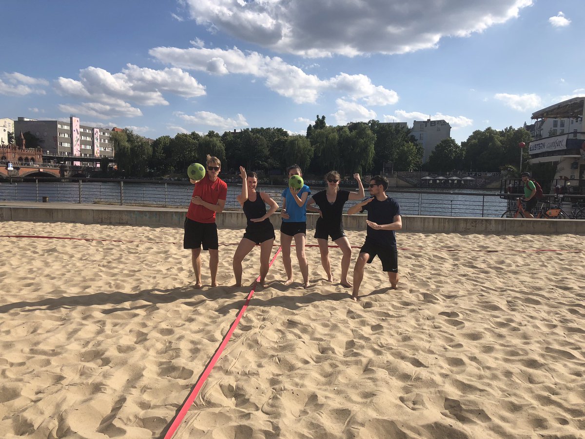 The Uhura team is training for the #dodgeball match by <a href="/medianetbb/">medianet berlinbrandenburg e.V.</a>. Be aware of these tough girls and Boys 💪🏻🙌🏻 🔥🏐