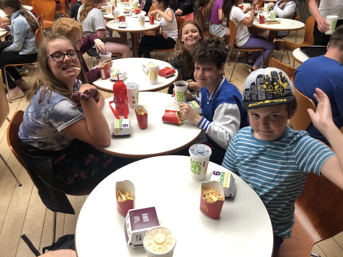 stgac12's tweet photo. Last treat of the weekend. Macdonalds stop at Peterborough services. We are estimated to be home at 6.15 #y6 #residential #whataweekend https://t.co/8HgxrOAzT9