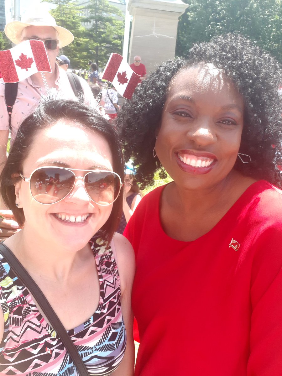 #CanadaDay2019 at Queen's Park with <a href="/MitzieHunter/">Mitzie Hunter</a> 

Thanks for hosting an event for our community when we can't rely on our Premier <a href="/fordnation/">Doug Ford</a> to continue the tradition. 

I guess events for self promotion are his only interest, not "The People"

#PleaseDoNotDelay