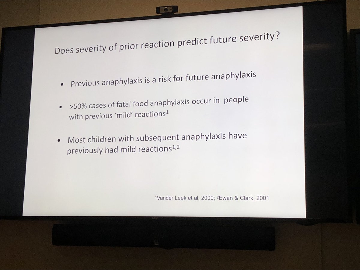 STRS_Evelina's tweet photo. If food-allergic your risk of fatal #anaphylaxis is lower than that of being murdered (well, in Europe at least- not the #USA!) but what are the risk factors & how best to prevent & treat? Thanks @broughallergy for amazing #allergy update
#STRStips #PedsICU #FOAMed #FOAMped https://t.co/J8CiWWH7wK