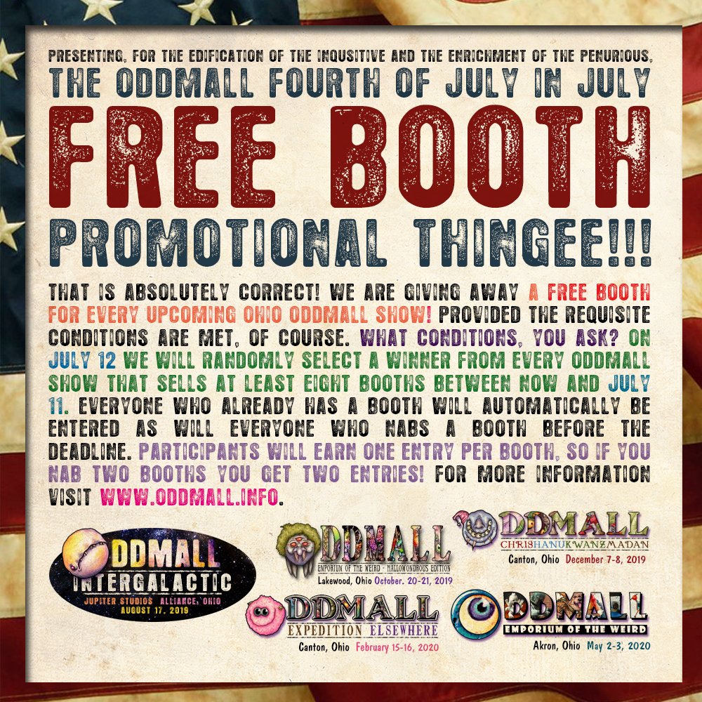 The Oddmall Fourth of July in July Free Booth Promotion - mailchi.mp/8c7682a51015/t…