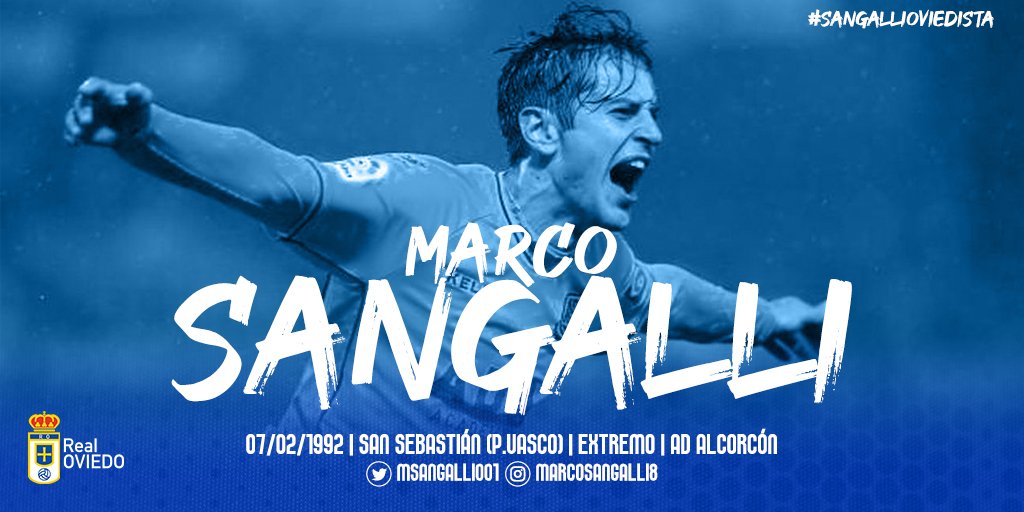Marco Sangalli, nuevo futbolista del Real Oviedo.