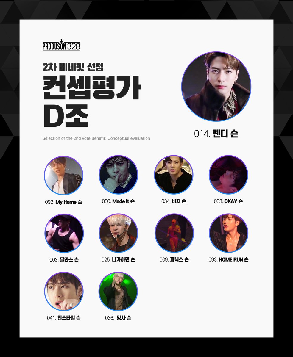 ProduSON328's tweet photo. [ProduSON328] 컨셉 평가 D조

D조 https://t.co/4w51D9QzPO

#ProduSON328 #프로듀슨328
#jacksonwang #잭슨 #GOT7 #갓세븐 #王嘉爾 #王嘉尔 https://t.co/5b57RG5kVM