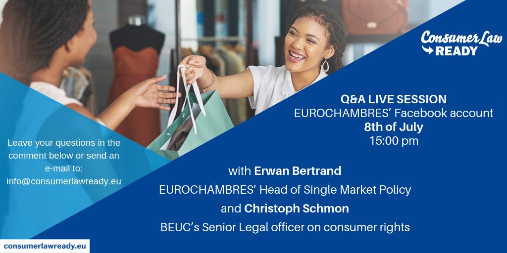 alsina_isabel's tweet photo. Do you want to know about the training available under Consumer Law Ready and how they work? Join us in our Q&A #CLRsession on 8th of July. We will answer your questions about the programme. Leave your questions in the comments below and stay tuned!
#pymes #Consumerlawready https://t.co/zrON2xLUyH