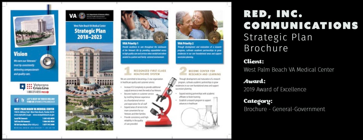REDIncComm's tweet image. A 2019 Communicator Award that RED, Inc. won this year is for a strategic plan brochure that won the coveted 2019 Award of Excellence. Don't forget to visit our website at redinc.com for more examples. #graphicdesign #MondayMotivation #Marketing #technicalwriting