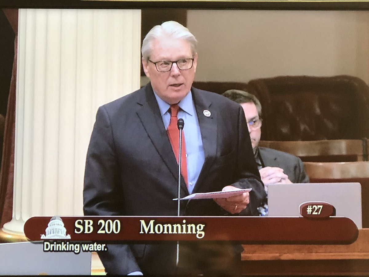 #SB200  #CleanDrinkingWater passed the Senate today. Thank you @billmonning & @SenToniAtkins for your leadership! And to @Senator_Hurtado @SenJeffStone @HollyJMitchell @HenrySternCA for speaking in support. Now to the @GavinNewsom