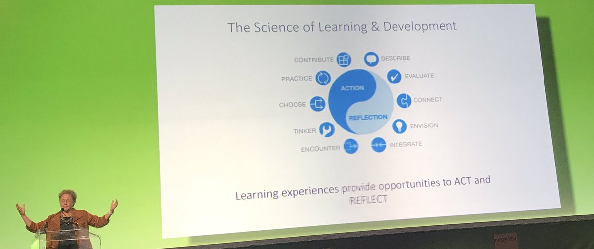 The Science of Learning &amp; Development; we must provide opportunities to ACT &amp; REFLECT #AVL2019 #Visiblelearning