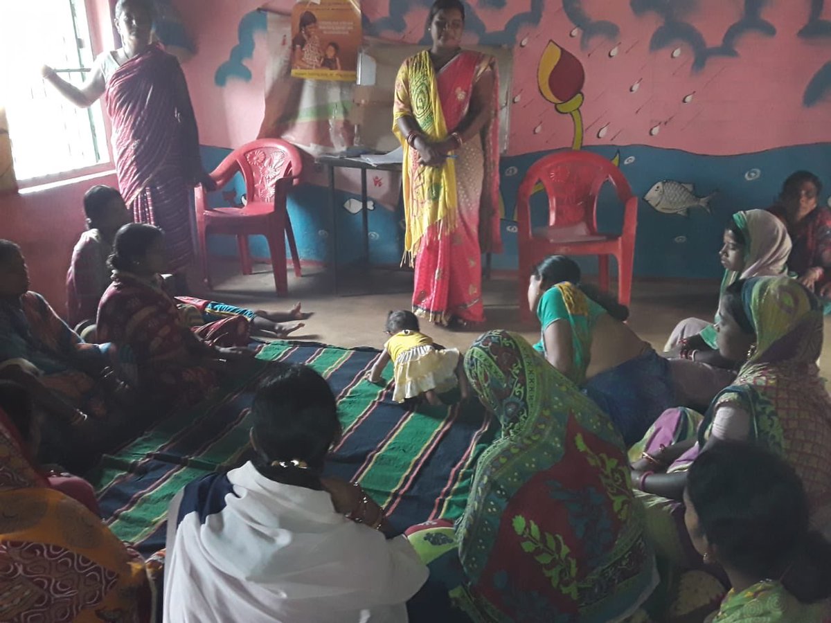 We have been busy one village at a time, engaging with members of community on their right to nutrition. We find awareness levels are high and almost every woman is registered at the AWC #poshan #storiesfromtheground #janandolan #Odisha