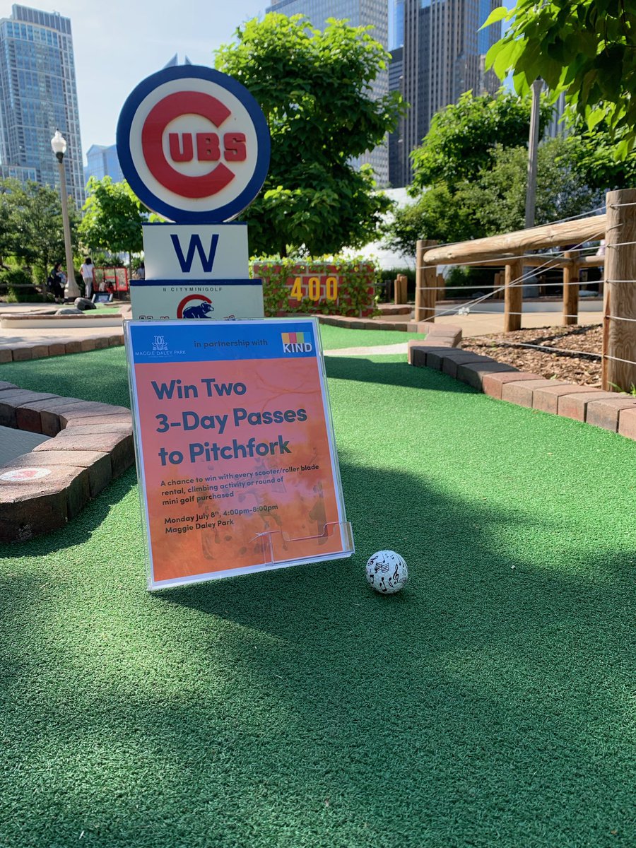 CityMiniGolfing's tweet photo. Mini golf and a chance to win pitchfork 3 day passes? Sounds like an ideal way to spend a Monday evening! 

#chicago #pitchforkmusicfestival #maggiedaleypark https://t.co/d2g0Fl3I8s