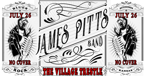 The James Pitts Band will be in Goffstown, NH at the Village Trestle on July 26th. Come and shake your groove thing and have some fun with us!