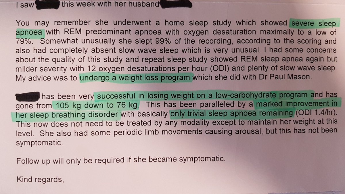 Do you snore or wake up feeling tired? Sleep apnoea is associated with hypertension, heart disease, diabetes, cognitive impairment and early mortality. And fixed by a low carbohydrate diet. <a href="/FructoseNo/">Gary Fettke</a> <a href="/FatEmperor/">Ivor Cummins</a> <a href="/DaveKeto/">New account is realDaveFeldman</a> <a href="/KenDBerryMD/">Ken D Berry MD</a> <a href="/ProfTimNoakes/">Tim Noakes</a> <a href="/BrianLenzkes/">Brian Lenzkes, MD</a> <a href="/GeorgiaEdeMD/">Georgia Ede MD</a>
