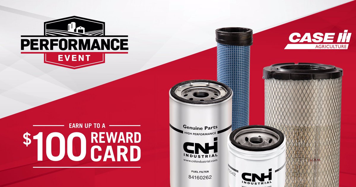 RedheadEquip's tweet photo. The @Case_IH #PerformanceEvent is the PERFECT opportunity to stalk up on filters. Visit your local #RedheadEquipment for more special offers. They end soon! https://t.co/jeaLFUmHTe https://t.co/8lbyc67p5O