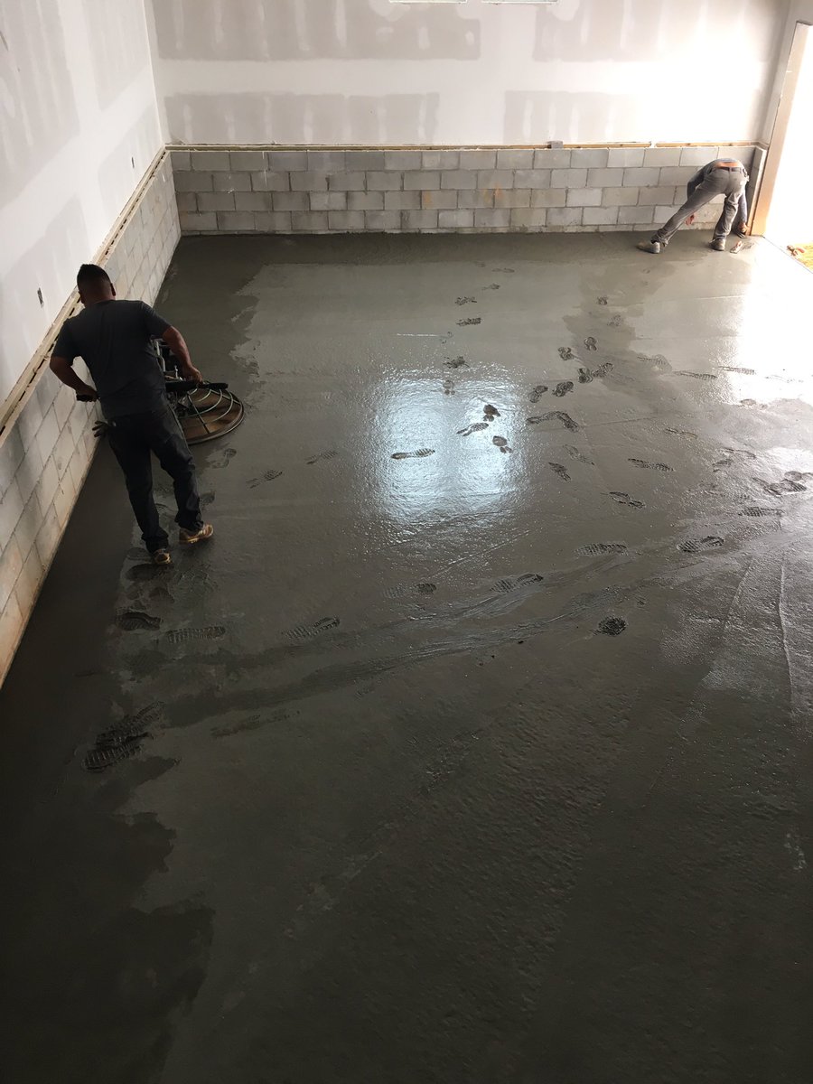 claygandy's tweet photo. “Finishing Concrete” for patio, garage, and driveway at Miloiu house project. #MiloiuHouseWoodruffSC https://t.co/7efqnyMmQq
