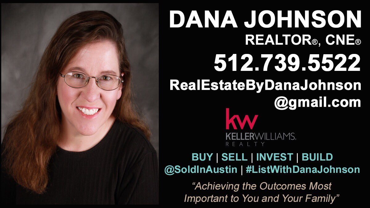 SoldInAustin's tweet photo. How Much is Your House Worth? Ready to Buy? Call Me Today for a Free Market Analysis? DANA JOHNSON, REALTOR 512.739.5522 RealEstateByDanaJohnson@gmail.com Keller Williams Realty @SoldInAustin #ListWithDanaJohnson #roundrock 
#austin #atx #amazon #apple #dell #google #realestate https://t.co/21e0ILAUwb