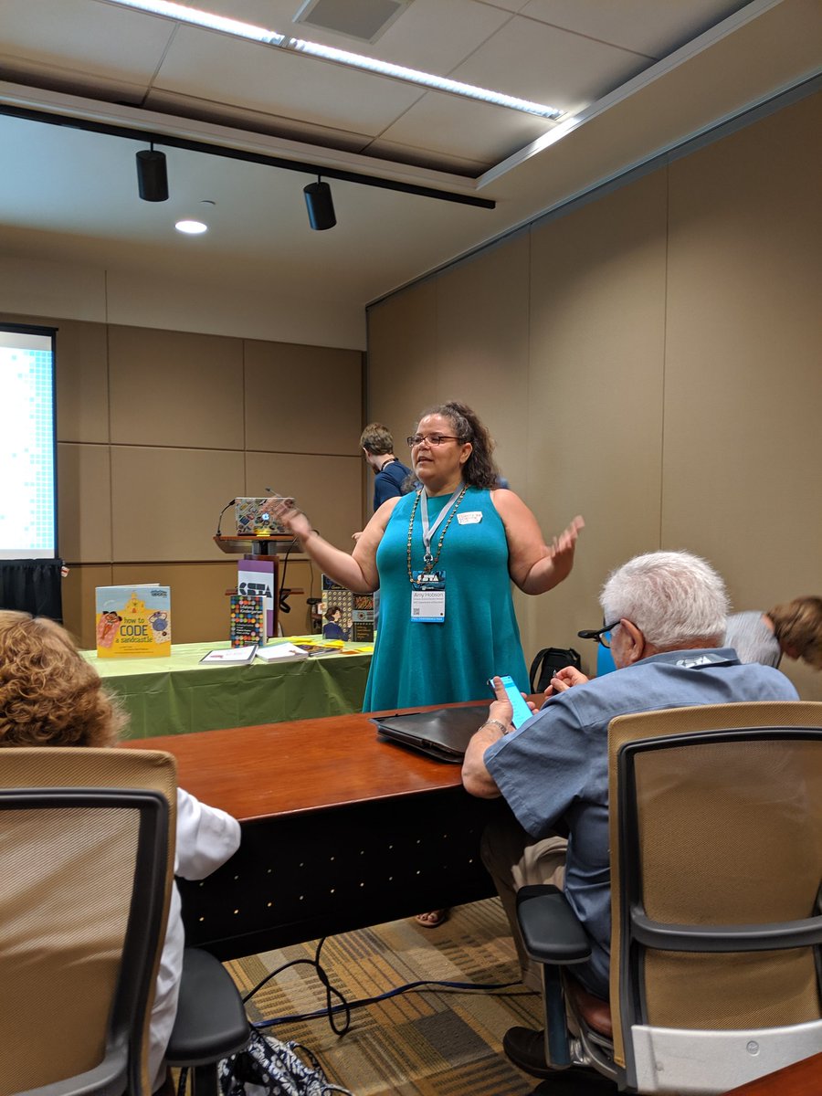 DouxCompSci's tweet photo. So much energy in the Meaningful #CS in K-8 activities #BoF session!!! #CSTA2019 #HighFivesForDays https://t.co/FOpyqCfQUP