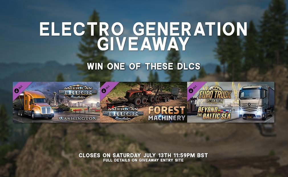 TruckersFM's tweet photo. WIN a #ETS2 or #ATS DLC with #ElectroGeneration on https://t.co/y97EKMTTEz ππ΅
Simply enter via twitter at: https://t.co/2LlZtGgNM4 π
Then tune in from 3-7PM BST on Sunday the 14th of July with @ClestoMusic @TheSonnyCosta & @DJWinston_ to find out the winners! π https://t.co/uXNWGk6gMl
