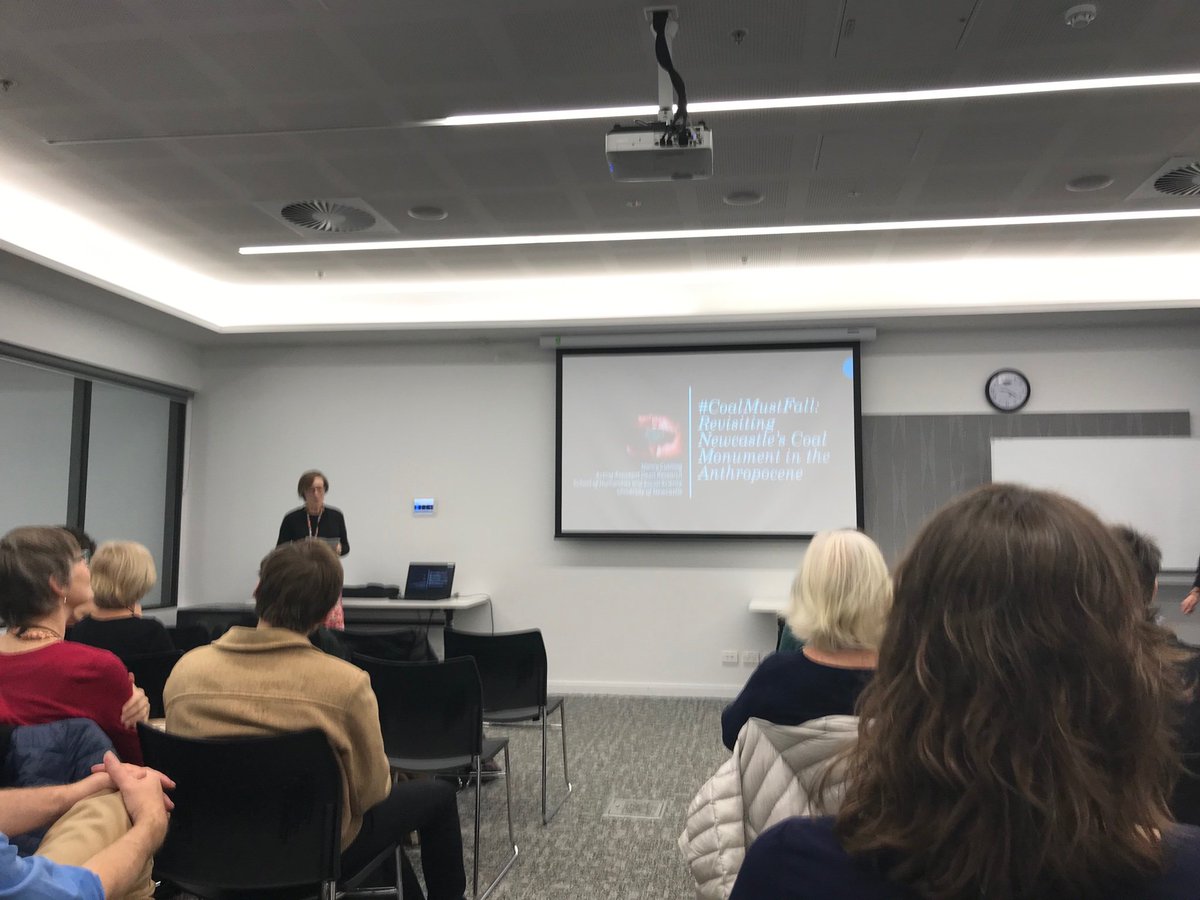 hannahforsyth's tweet photo. #coalmustfall - green stream keynote Nancy Cushing at #OzHA2019 is an opportunity for me to think about intersections between #envirohistory and #historyofcapitalism https://t.co/498zUANIHI