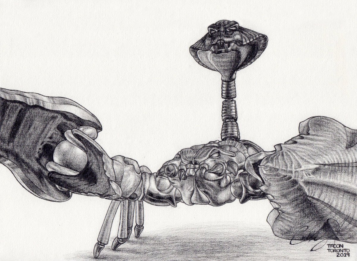 CandiceSantora's tweet image. "#QUICKSTRIKE: Awww, now we ain't gonna ask, are we? How's about we just blast our way in there, and SLAG everybody, and TAKE IT?!"

Medium: Mechanical #pencil.
Ref: #BeastWarsTransformers
2019 #MyArt #ColinMurdock #Predacon #scorpion #cobra @TFconTweets @BeastWarsTV