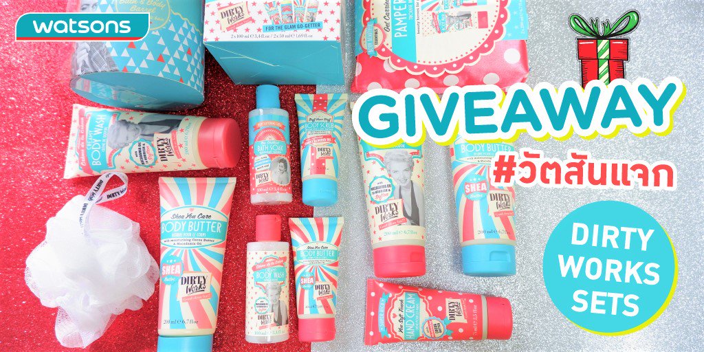 WatsonsThailand's tweet photo. แจกจ้า #GIVEAWAY เพียง FW+RT พร้อมคอมเม้นท์ว่า ไอเทมอะไรบ้าง จำนวน 3 ชิ้น ที่คุณอยากลองใช้ของแบรนด์ DIRTY WORKS? ลุ้นรับไปเลย ของรางวัล จาก DIRTY WORKS จำนวน 5 รางวัล (รวมมูลค่า 2,940 บาท)
ระยะเวลา 9 – 11 ก.ค. 62💚 ประกาศผล 15 ก.ค. 62
 #วัตสันแจก #watsonsth https://t.co/SDrZAj8jS6
