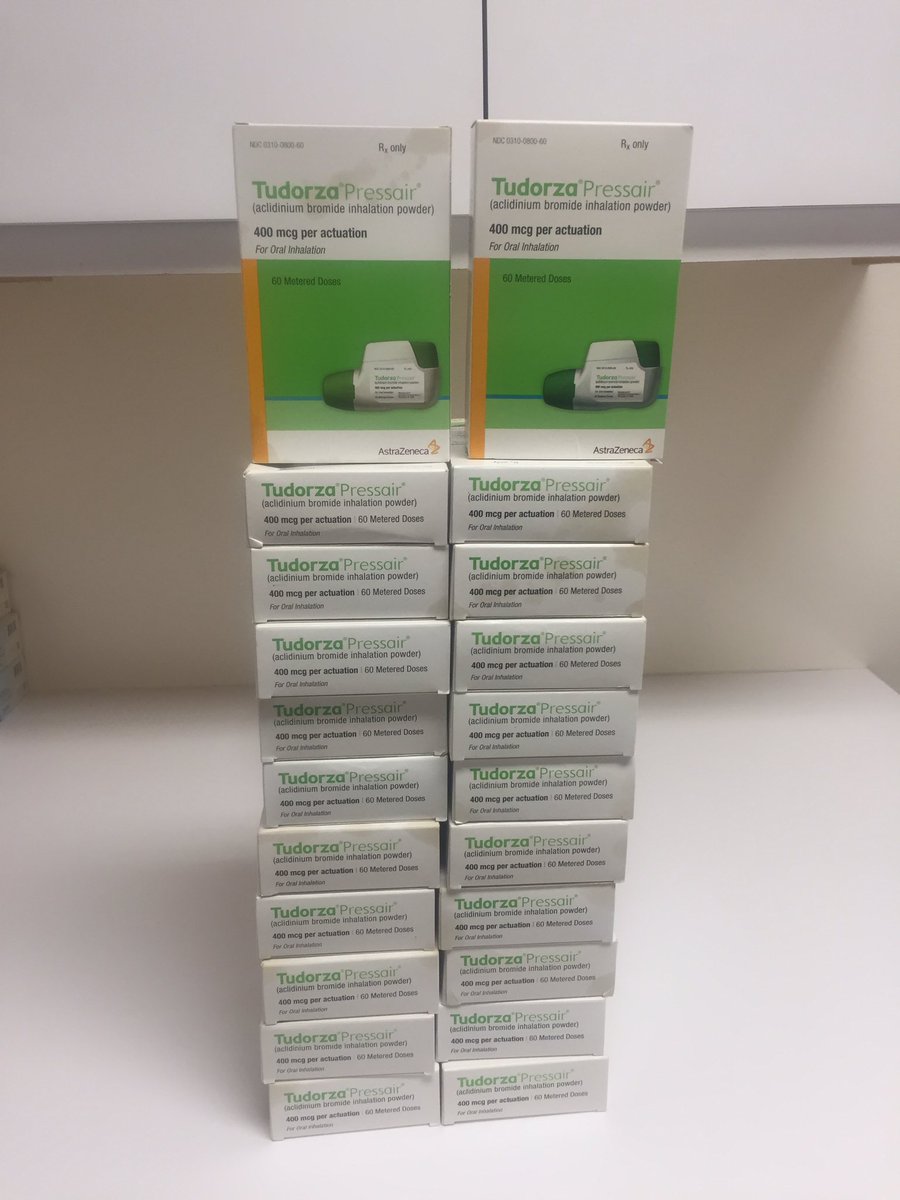 Ray_Glasgow's tweet photo. Another example of mail order waste....$7700 worth  of expired Tudorza inhalers (22 total) dropped off at our pharmacy today.  Saving healthcare dollars?? https://t.co/DPW7la240D