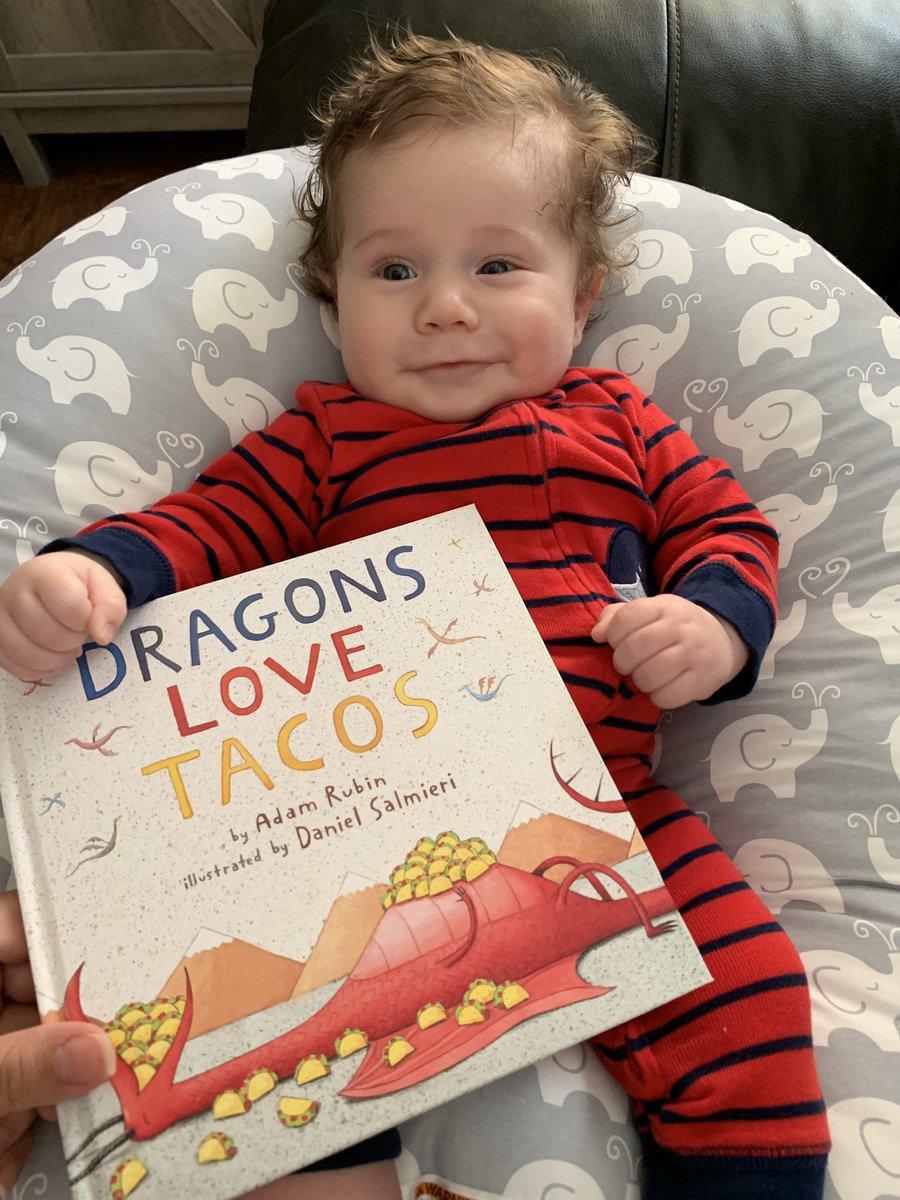 lmwharton's tweet photo. Brooks wanted to join in on the first #BookYourself challenge and wanted “Dragons Love Tacos” read for his bedtime story. Okay, maybe mommy wanted to read it too. https://t.co/F81ShOMtPB