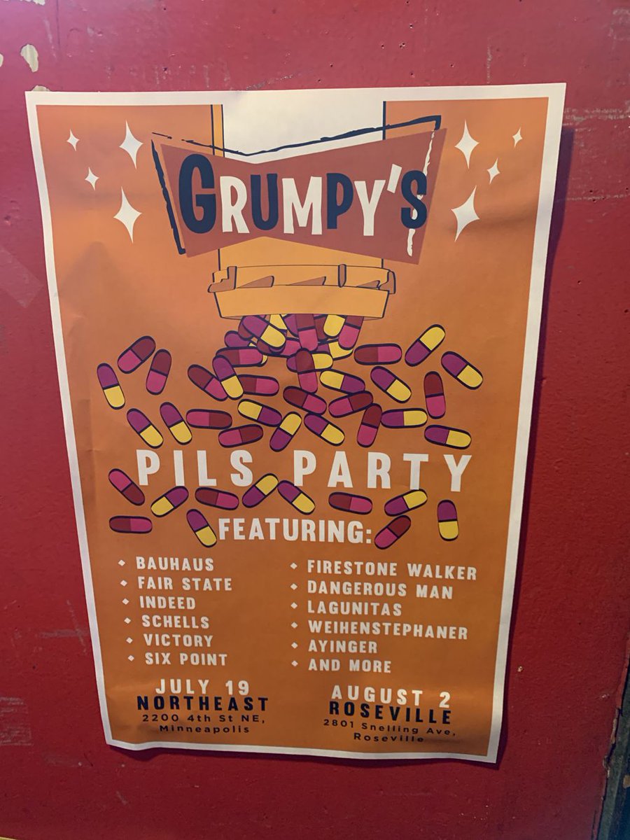 Ben Brausen (@beerbrewin) on Twitter photo Mark the calendar, <a href="/GrumpysNE/">Grumpy's NE</a> Pils Party is not to be missed. Tons of sweet Pilsner action on the patio, July 19th! Mark the calendar, <a href="/GrumpysNE/">Grumpy's NE</a> Pils Party is not to be missed. Tons of sweet Pilsner action on the patio, July 19th!