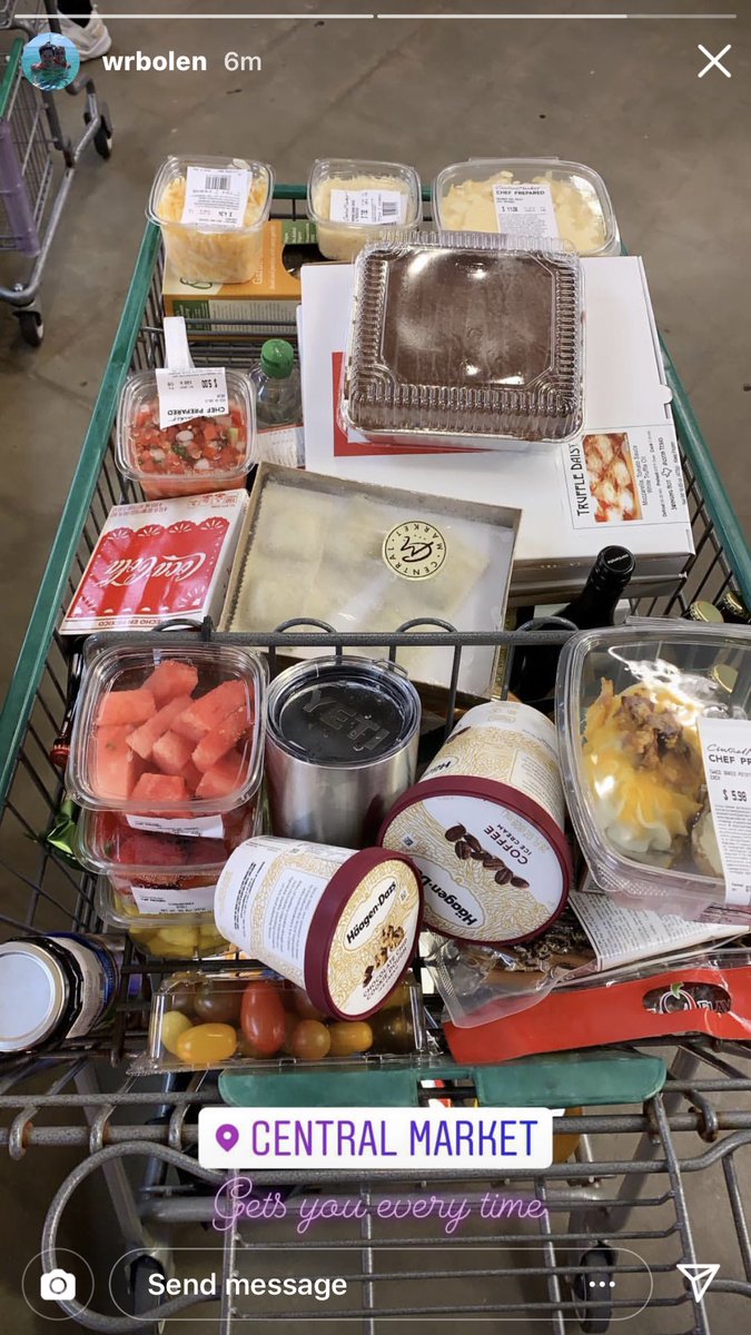 All this food and <a href="/WRBolen/">Ross Bolen</a> is still gonna eat a PBJ with Cheetos and milk. It’s under there somewhere