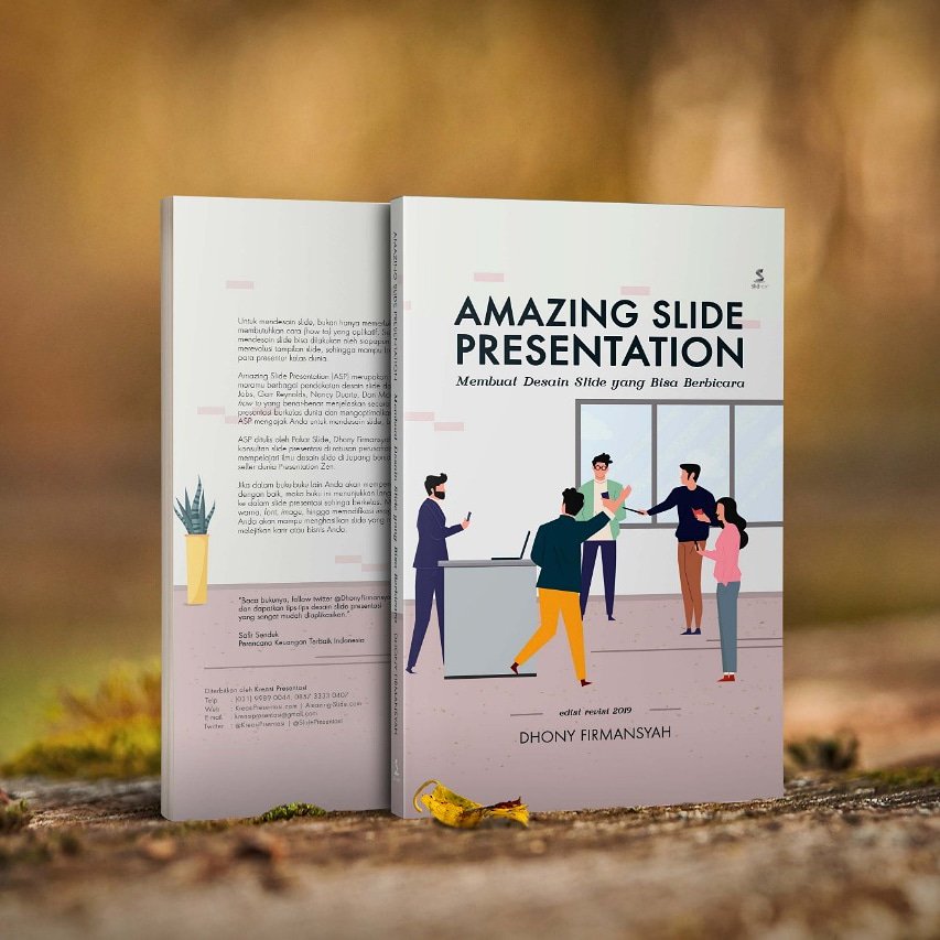 SlidePresentasi's tweet image. Edisi revisi 2019.
#AmazingSlidePresentation, pesan ke Ayu 08123 271 6030.

KreasiPresentasi.com

#BukuSlide #PakarSlide #SlideDesigner #BukuDesain #SlidePresentasi #AhliSlide #AmazingSlide #ReferensiDesain #DesainSlide #DokterSlide #BukuPowerpoint