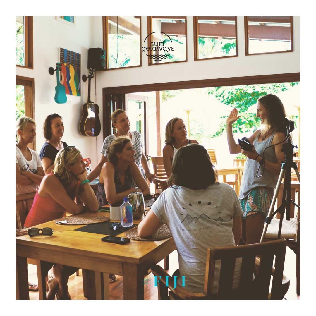 A view behind the scenes during the last #Surfgetaways in Fiji 🌺. Post #surf analysis from female surf coach Jenny Boggis.
.
.
.
.
.
#TravelTuesday #surfcoach #surftravel #fiji #surfinggirls #surflessons #learntosurf #surfgirl #surfcamp #womanssurfing