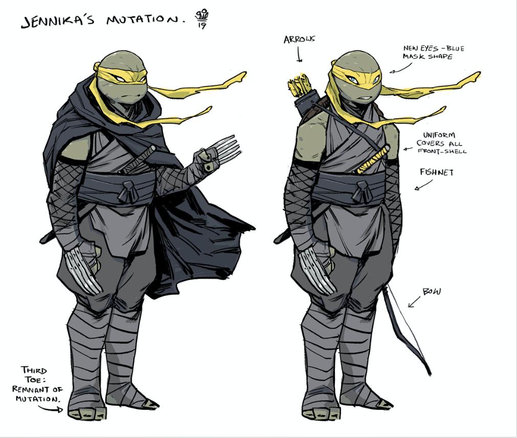 Tom Waltz (@tomwaltz) on Twitter photo The answer is: YELLOW! But the question is, how does #Jennika get her bandana? You'll have to read #TMNT #97 to find out. I will say this: the scene and how it plays out is 100% dedicated to @mooncalfe1 (even she hasn't seen it yet!). Here are designs by Sophie and <a href="/theWoodenKing/">Michael Dialynas 🍪 feeds ZAWA.</a> The answer is: YELLOW! But the question is, how does #Jennika get her bandana? You'll have to read #TMNT #97 to find out. I will say this: the scene and how it plays out is 100% dedicated to @mooncalfe1 (even she hasn't seen it yet!). Here are designs by Sophie and <a href="/theWoodenKing/">Michael Dialynas 🍪 feeds ZAWA.</a>