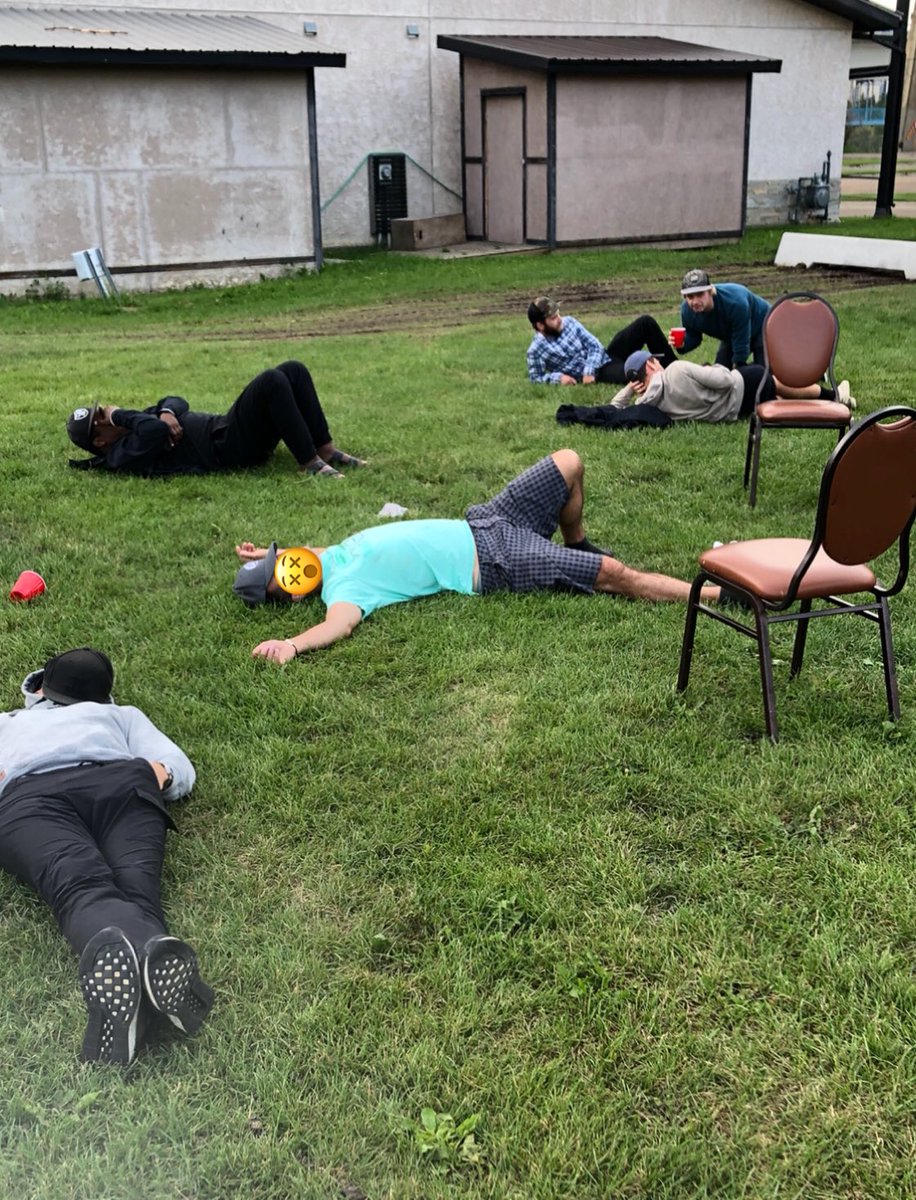 After our team fundraiser the day before, the boys somehow pulled together a 4-1 win to clinch the series. Can confirm we’ve passed the provincials late-night stress test 🍻 Chalk up an L for your playoff predictions <a href="/BHEOfficial/">BHE1</a>
