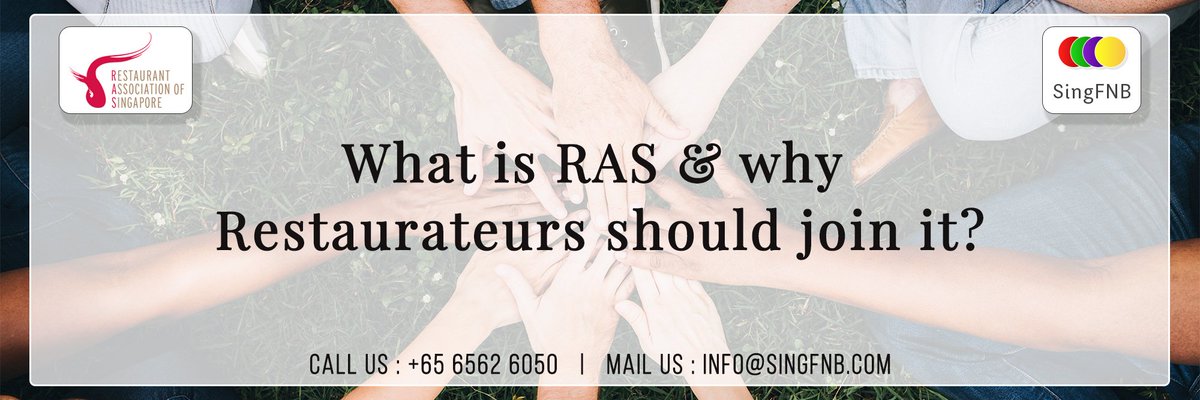 singfnb's tweet image. A voice of F&B industry that helps restaurants, bars, cafes, hotels, etc to grow their business by providing them high class services and assistance.
To know more about RAS, refer to ras.org.sg
Read more about it at our blog singfnb.com/Blogs/What-is-…